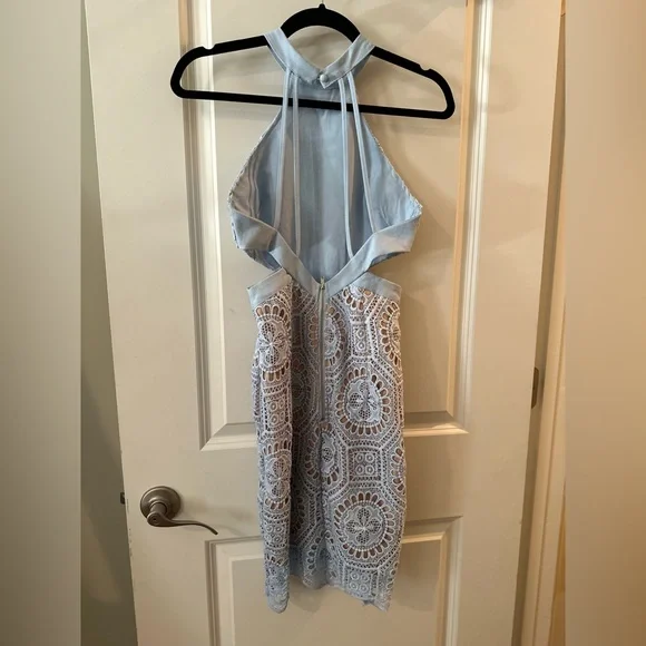 Hello Molly No Hesitation Dress - Baby Blue & Nude - Picture 13 of 14